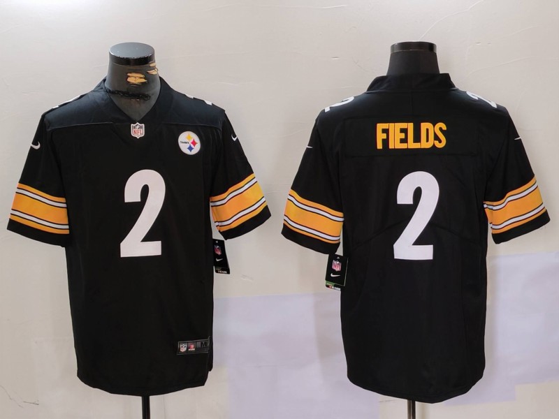 Men Pittsburgh Steelers 2 Fields Black 2024 Nike Limited NFL Jersey style 3